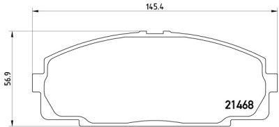 Jogo de 4 pastilhas de freio BREMBO P 83 092
