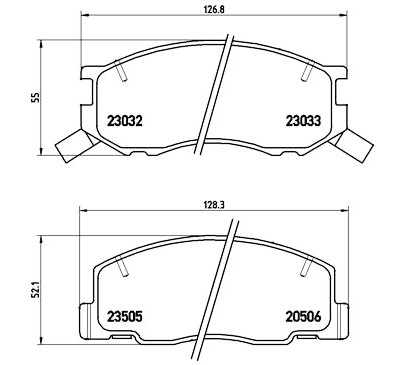 Jogo de 4 pastilhas de freio BREMBO P 83 093