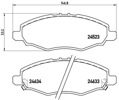 Jogo de 4 pastilhas de freio BREMBO P 83 094
