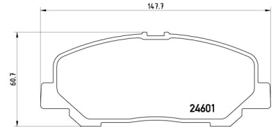 Jogo de 4 pastilhas de freio BREMBO P 83 099