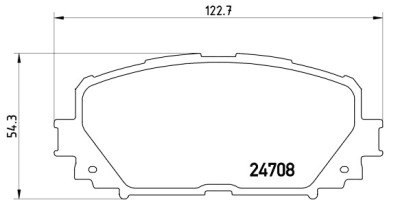Jogo de 4 pastilhas de freio BREMBO P 83 101