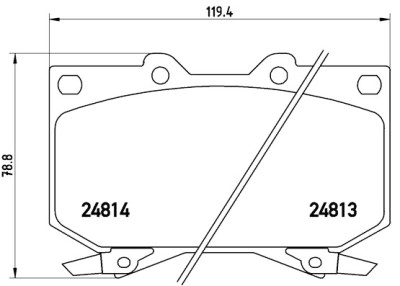 Jogo de 4 pastilhas de freio BREMBO P 83 108