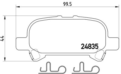 Jogo de 4 pastilhas de freio BREMBO P 83 110