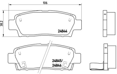 Jogo de 4 pastilhas de freio BREMBO P 83 111