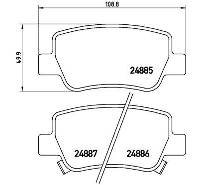 Jogo de 4 pastilhas de freio BREMBO P 83 112