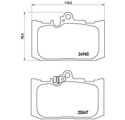 Jogo de 4 pastilhas de freio BREMBO P 83 131