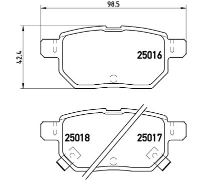 Jogo de 4 pastilhas de freio BREMBO P 83 133