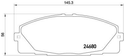 Jogo de 4 pastilhas de freio BREMBO P 83 139