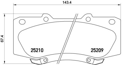 Jogo de 4 pastilhas de freio BREMBO P 83 140