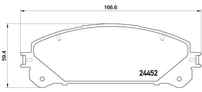 Jogo de 4 pastilhas de freio BREMBO P 83 145