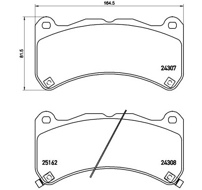 Jogo de 4 pastilhas de freio BREMBO P 83 146