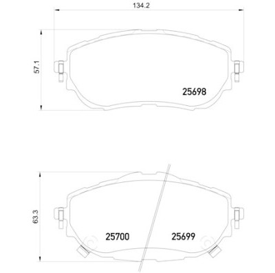 Jogo de 4 pastilhas de freio BREMBO P 83 150