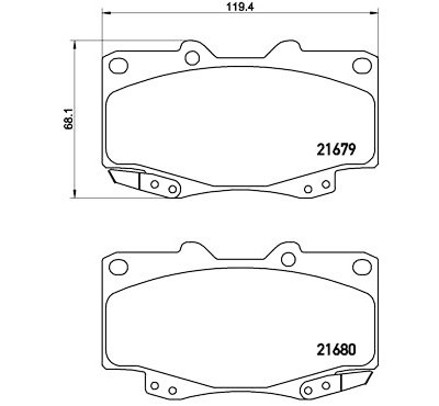 Jogo de 4 pastilhas de freio BREMBO P 83 151