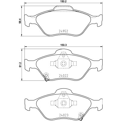 Jogo de 4 pastilhas de freio BREMBO P 83 159