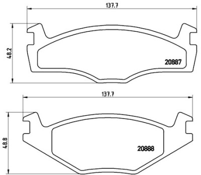 Jogo de 4 pastilhas de freio BREMBO P 85 005