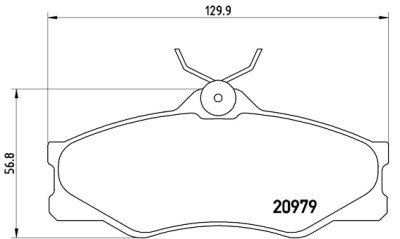 Jogo de 4 pastilhas de freio BREMBO P 85 008