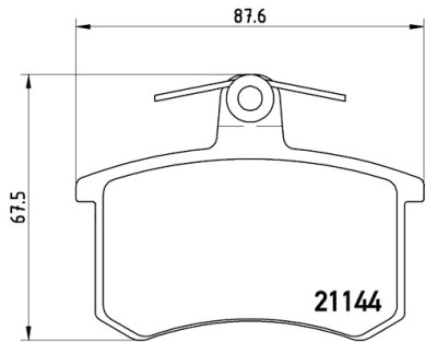 Jogo de 4 pastilhas de freio BREMBO P 85 013