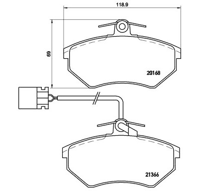 Jogo de 4 pastilhas de freio BREMBO P 85 034