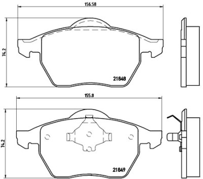 Jogo de 4 pastilhas de freio BREMBO P 85 039