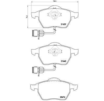 Jogo de 4 pastilhas de freio BREMBO P 85 040