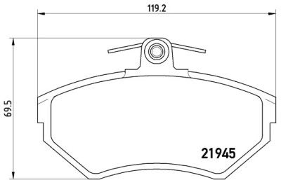 Jogo de 4 pastilhas de freio BREMBO P 85 042