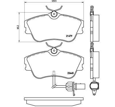 Jogo de 4 pastilhas de freio BREMBO P 85 050