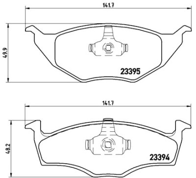 Jogo de 4 pastilhas de freio BREMBO P 85 055