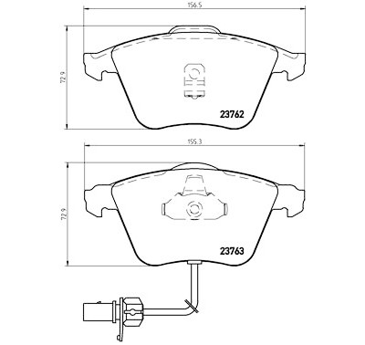 Jogo de 4 pastilhas de freio BREMBO P 85 056