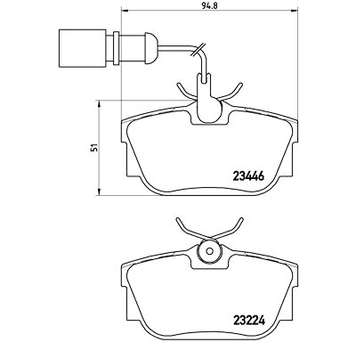 Jogo de 4 pastilhas de freio BREMBO P 85 059