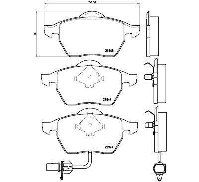 Jogo de 4 pastilhas de freio BREMBO P 85 060