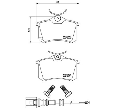 Jogo de 4 pastilhas de freio BREMBO P 85 066