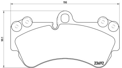Jogo de 4 pastilhas de freio BREMBO P 85 069