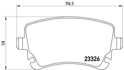 Jogo de 4 pastilhas de freio BREMBO P 85 076