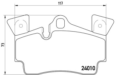 Jogo de 4 pastilhas de freio BREMBO P 85 088