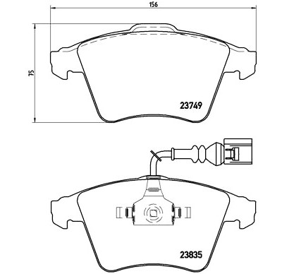 Jogo de 4 pastilhas de freio BREMBO P 85 090