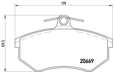 Jogo de 4 pastilhas de freio BREMBO P 85 093