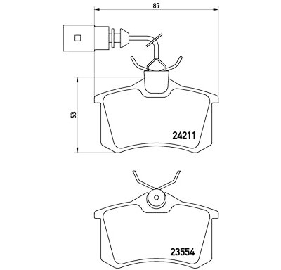Jogo de 4 pastilhas de freio BREMBO P 85 101