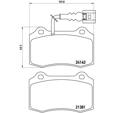 Jogo de 4 pastilhas de freio BREMBO P 85 104