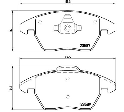 Jogo de 4 pastilhas de freio BREMBO P 85 105