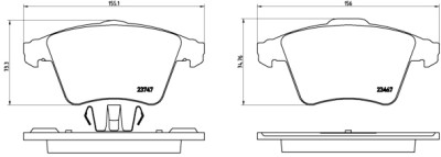 Jogo de 4 pastilhas de freio BREMBO P 85 107