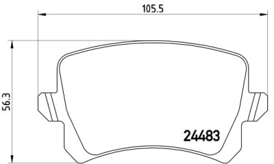 Jogo de 4 pastilhas de freio BREMBO P 85 108