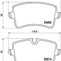 Jogo de 4 pastilhas de freio BREMBO P 85 117