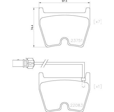 Jogo de 4 pastilhas de freio BREMBO P 85 139