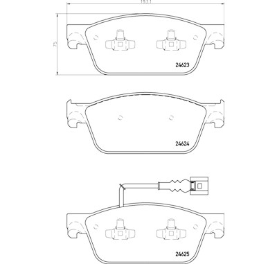 Jogo de 4 pastilhas de freio BREMBO P 85 141