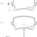 Jogo de 4 pastilhas de freio BREMBO P 85 142