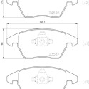 Jogo de 4 pastilhas de freio BREMBO P 85 146