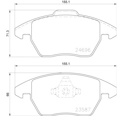 Jogo de 4 pastilhas de freio BREMBO P 85 148