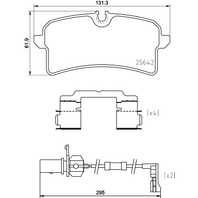 Jogo de 4 pastilhas de freio BREMBO P 85 151