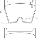 Jogo de 8 pastilhas de freio BREMBO P 85 152