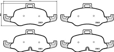 Jogo de 4 pastilhas de freio BREMBO P 85 160
